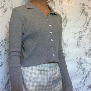 Brandy Melville Long Sleeve and Plaid Skirt